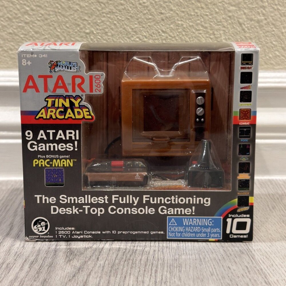 NIB Atari 2600 Tiny Arcade 10 Games on the Smallest Desk Top Console ~ Playable!